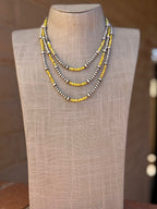 Handcrafted Sterling Silver and Palomino Turquoise Beaded 4mm & 6mm Necklace