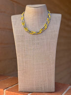 Handcrafted Sterling Silver and Palomino Turquoise Beaded 3-4mm Necklace 18"