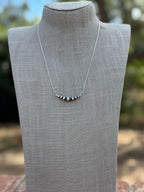 Handcrafted Sterling Silver 4-8mm Beaded Necklace 20"