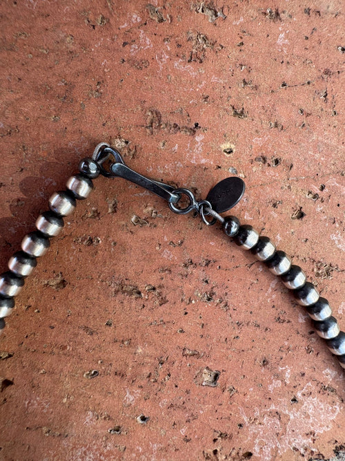 Handcrafted Sterling Silver & Gold 4-10mm Beaded Necklace