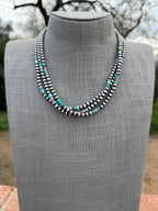 Handcrafted Spiny and Turquoise 5mm Beaded Necklace