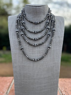 Handcrafted Sterling Silver Pearl 5-10mm Beaded Necklace