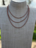 Handcrafted Copper 3mm Beaded Necklace