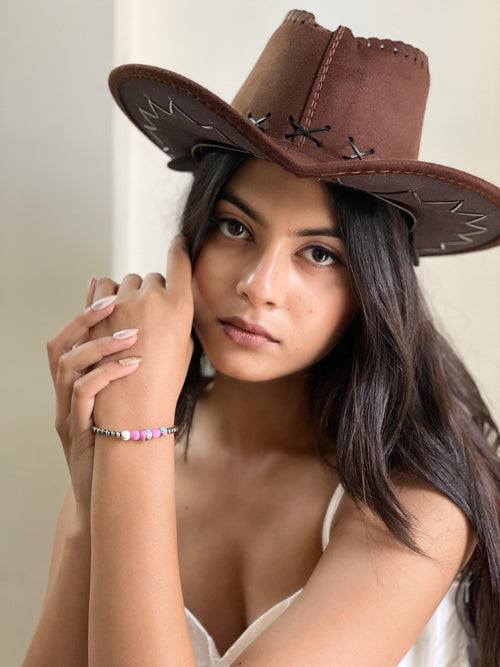 Handmade Sterling Silver Cotton Candy Beaded Bracelet with Signed Nizhoni (5)