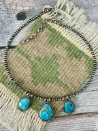 Handmade Sterling Silver Beaded Sierra Bella Necklace "Signed Nizhoni"