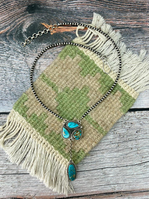 Handmade Sterling Silver Beaded Sierra Bella Necklace "Signed Nizhoni"