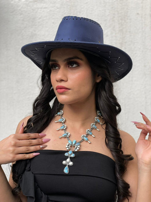 Handmade Sterling Silver Golden Hills with White Collection Beaded Necklace "Signed Nizhoni"