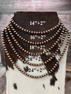 Handmade Copper Beaded 8MM Necklace
