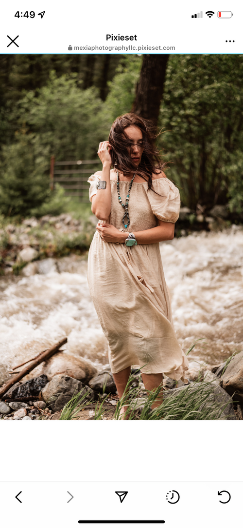 Handcrafted Turquoise & Sterling Silver Pearl Beaded Jacla Necklace