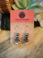 Handcrafted Sterling Silver Pearl Beaded Dangle Earrings