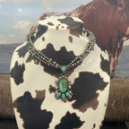 Beautiful Navajo Sterling Silver 3 Strand Beaded Turquoise Necklace With Pendant Signed Gilbert Tom