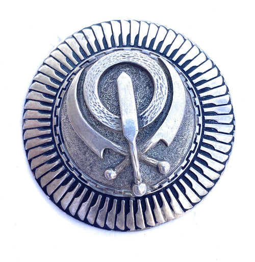 Handcrafted Vintage Hand Stamped Sterling Silver Pin/Pendant