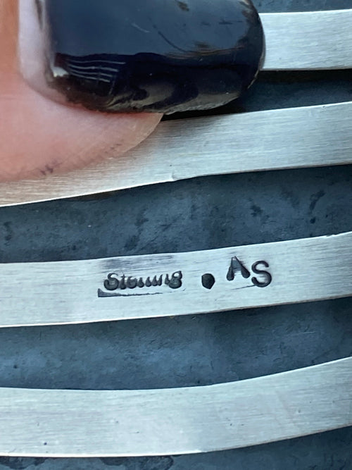 Handcrafted Vintage Turquoise & Sterling Cluster Cuff /