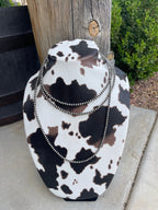 Handmade Sterling Silver 4mm Beaded Necklace 60”