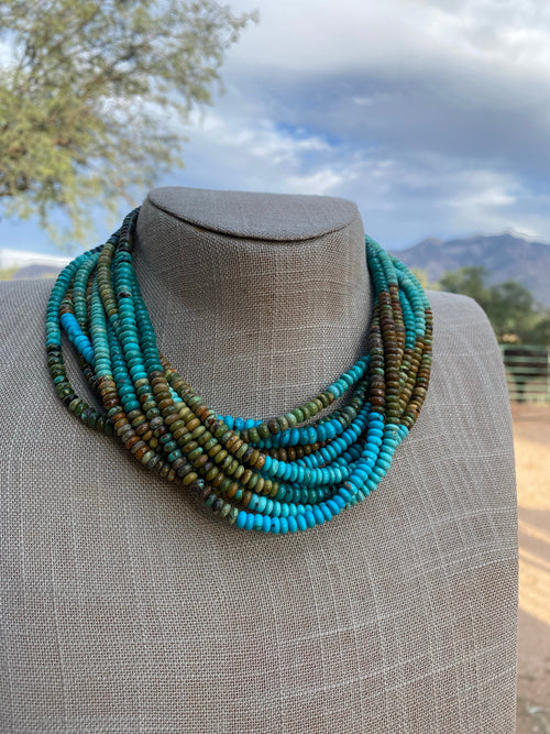 Handcrafted Natural Royston & Kingman Turquoise beaded Necklace