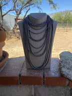 4mm Sterling Silver Pearl Style Beaded Necklace