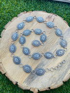 Handcrafted Vintage Sterling Silver Concho Belt