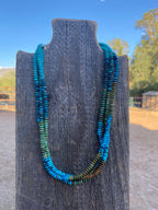 Handcrafted 3 Strand Kingman Turquoise 16-18 inches
