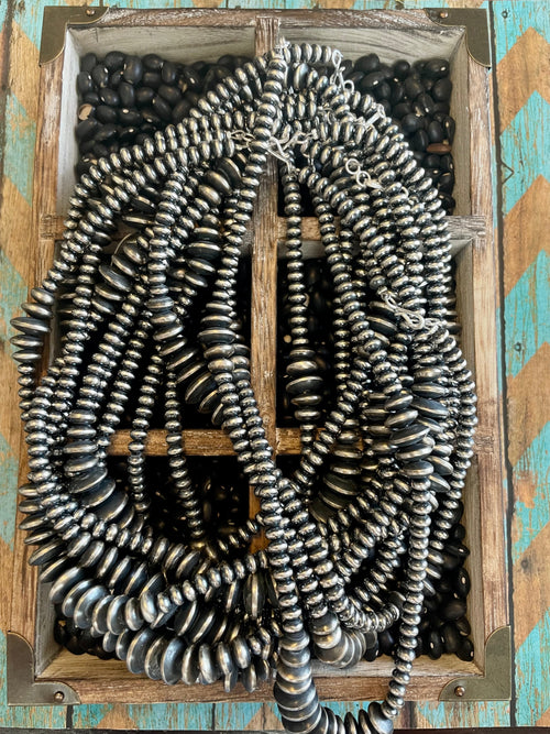 Stunning Sterling Silver 17 Inch Handcrafted Pearl and Saucer Beads