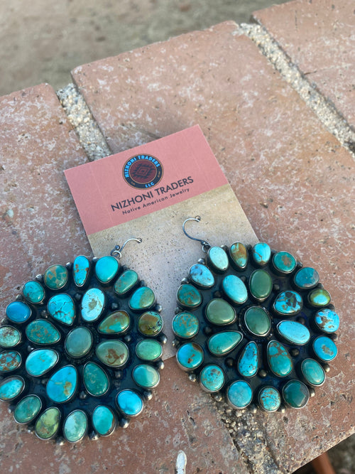 Handcrafted Ella Peters Royston Turquoise Statement Necklace Set