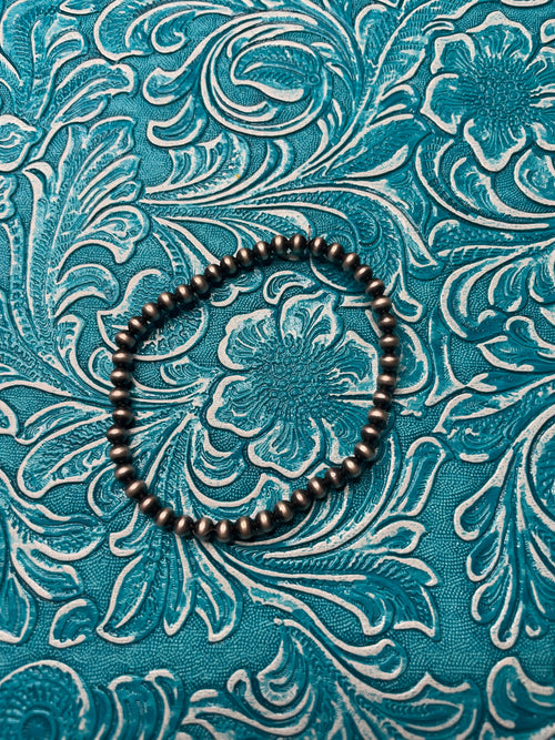 Handcrafted Sterling Silver 4mm Beaded Bracelet