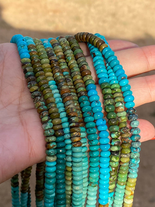 Handcrafted Natural Royston & Kingman Turquoise beaded Necklace