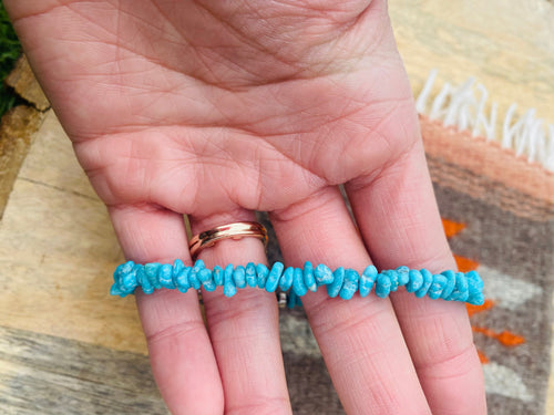 Navajo Sterling Silver Pearl & Turquoise Beaded Bracelet