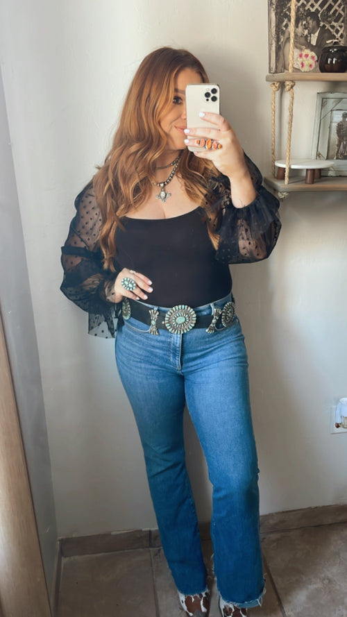 Old Pawn Beautiful Number 8 Turquoise Concho Belt