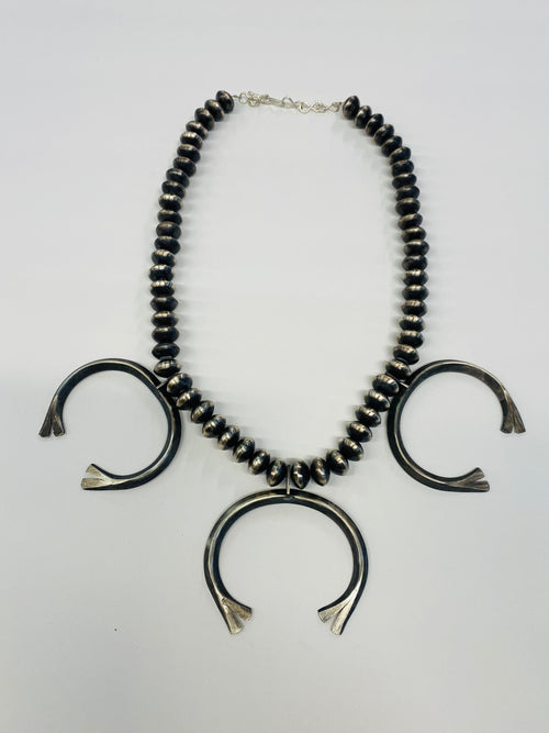 Beautiful Navajo Sterling Silver Naja Necklace Azalia Lewis