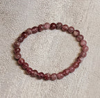 Pink Tourmaline Kid's Beaded Stretch Bracelet