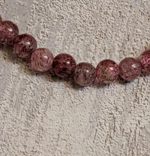 Pink Tourmaline Kid's Beaded Stretch Bracelet