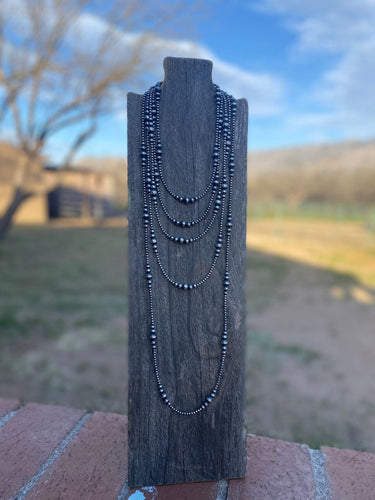 Sterling Silver Navajo Pearl Style Beaded Necklaces