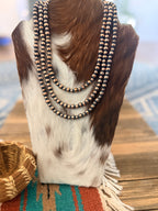 Handcrafted 6-8mm Copper Beaded Necklace