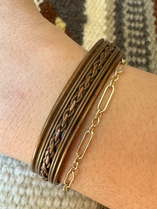 Vintage Handmade Copper Cuff Bracelet