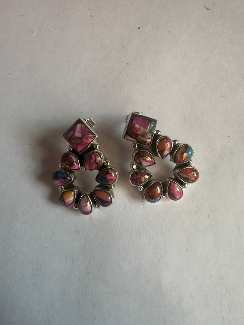 Handmade Pink Dream And Sterling Silver Earrings