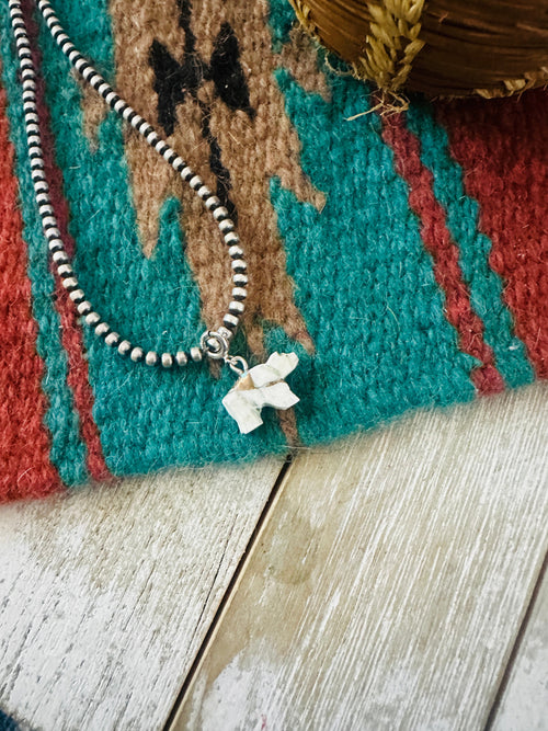 Navajo Hand Carved Blue Mojave Bear Charm