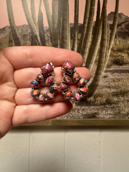 Handmade Pink Dream And Sterling Silver Earrings