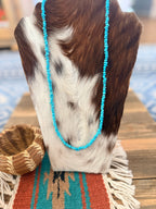 Handcrafted Turquoise 30" Beaded Necklace