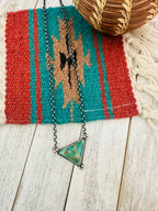 Navajo Sterling Silver & Royston Turquoise Triangle Necklace