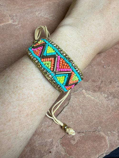 “The Golden Collection” Handmade Adjustable Beaded Bracelet or Anklet