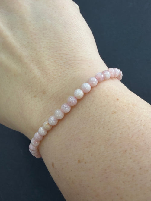 Sunstone 6mm Beaded Stretch Bracelet