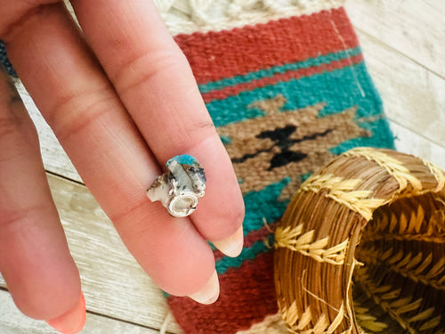 Navajo Hand Carved Blue Mojave Frog Charm