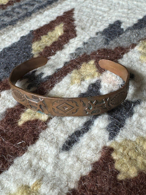 Vintage Handmade Copper Cuff Bracelet