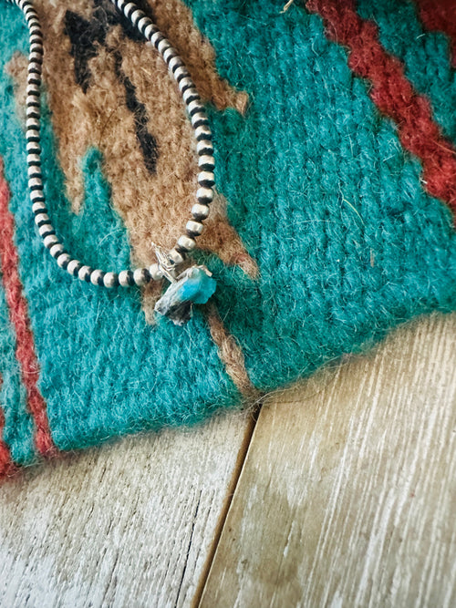 Navajo Hand Carved Blue Mojave Frog Charm