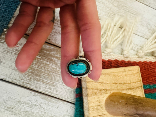 Navajo Sterling Silver & Kingman Turquoise Ring