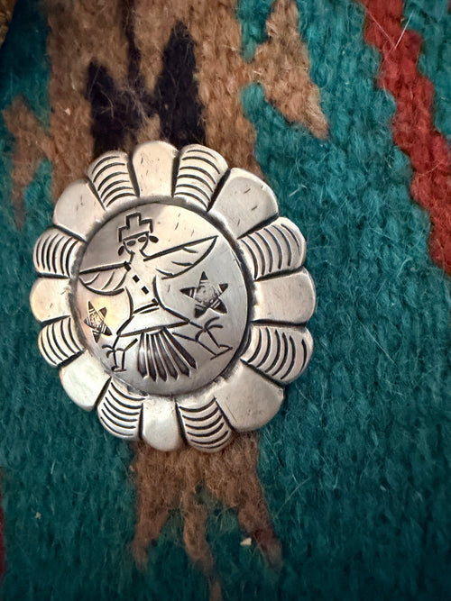 Old Pawn Handcrafted Sterling Silver Knifewing Brooch