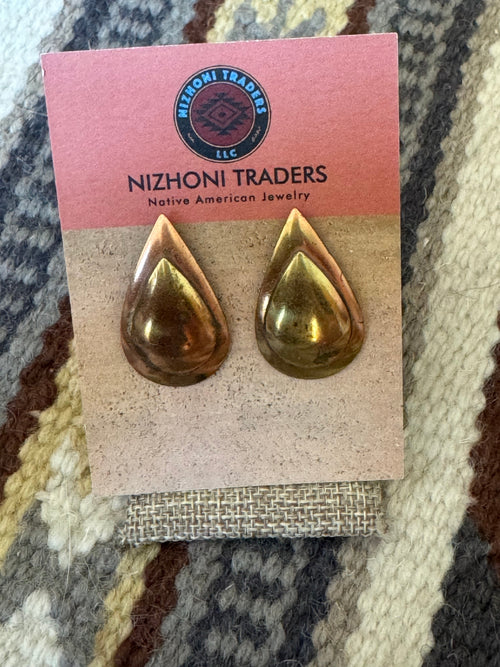 Vintage Handmade Copper Earrings