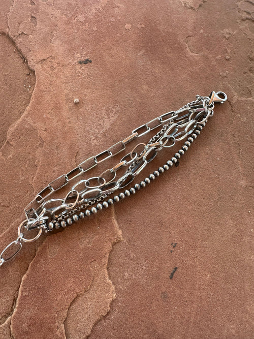 SILVER CITY Handmade Sterling Silver 5 Strand Link Bracelet