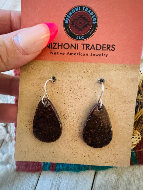 Navajo Summer Lovin’ Sterling Silver & Opal Teardrop Dangle Earrings