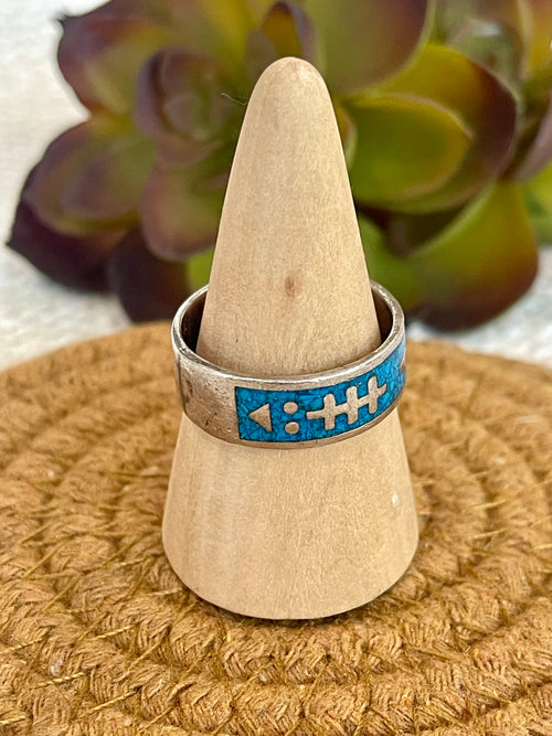 Old Pawn Vintage Handmade Sterling Silver  Sz 11.5  Band